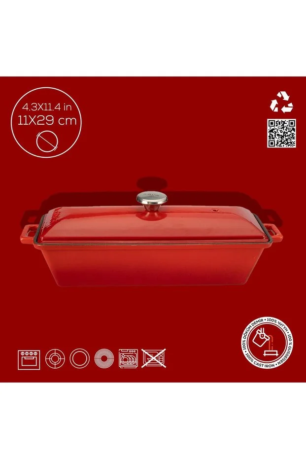 Döküm Ekmek Tenceresi / Terrine Serisi. Ölçü 11x29cm. Döküm Ekmek Tenceresi / Terrine Serisi. Ölçü 11x29cm.